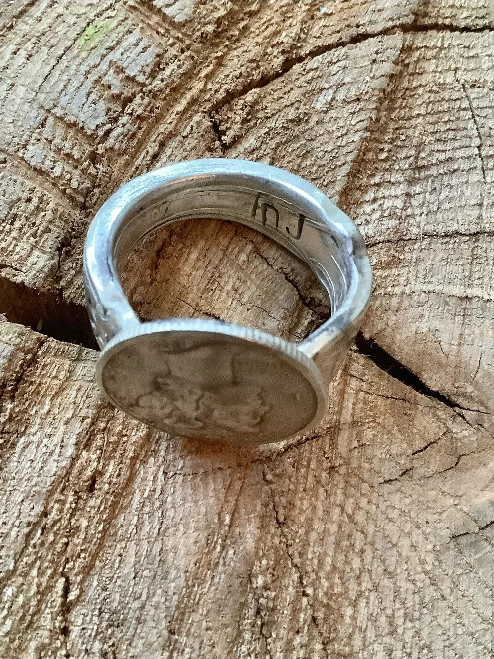 Mercury dime ring, size 7